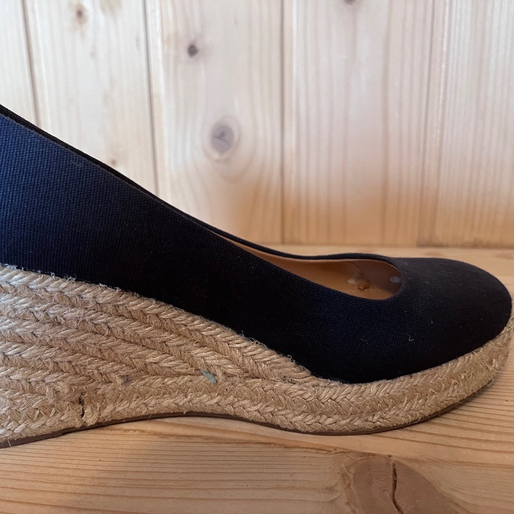 J. Crew Navy Wedge Espadrille size 7